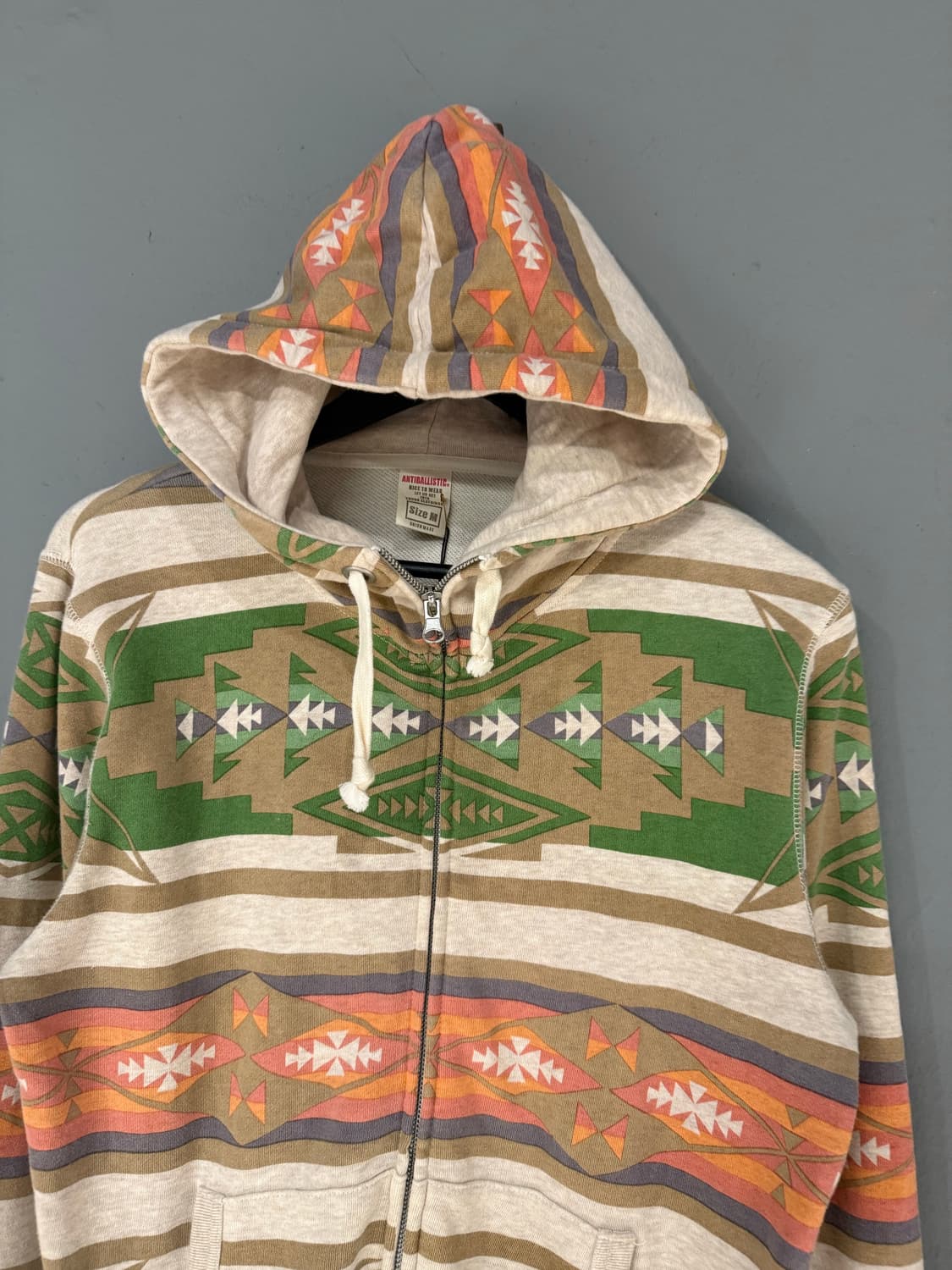 ethnic pattern 2-way hood zip-up 상품이미지5