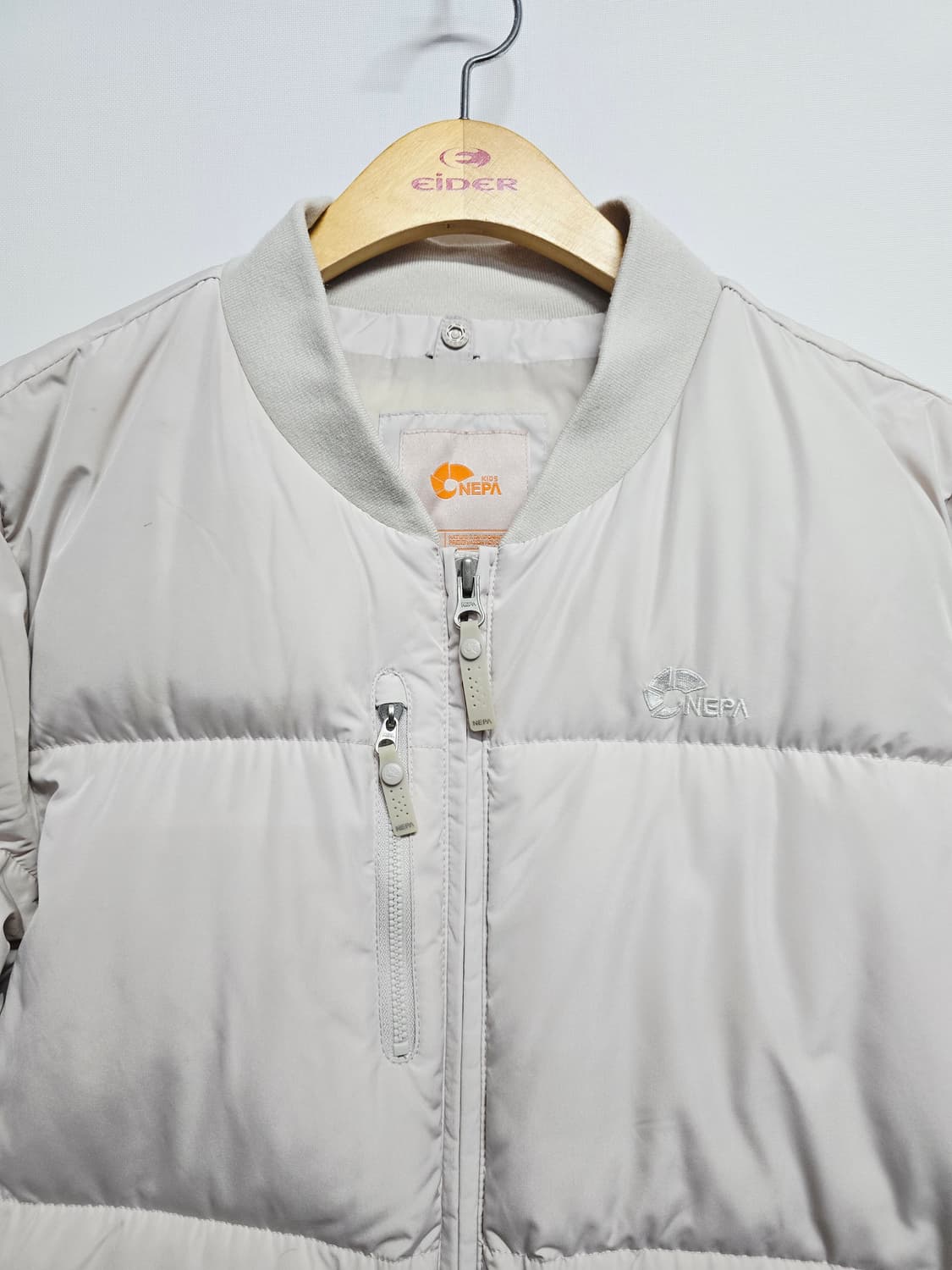 네파키즈 패딩 아이보리 봄버 스타일160 상품이미지2