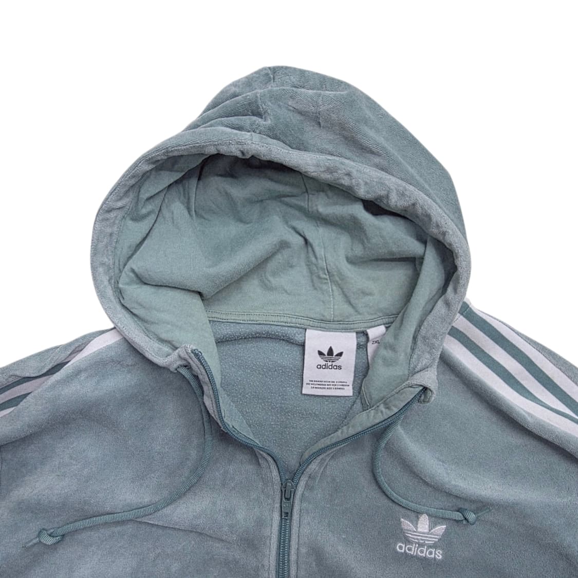 [프힙]2XL/아디다스 벨루어 후드 반집업 민트 상품이미지6
