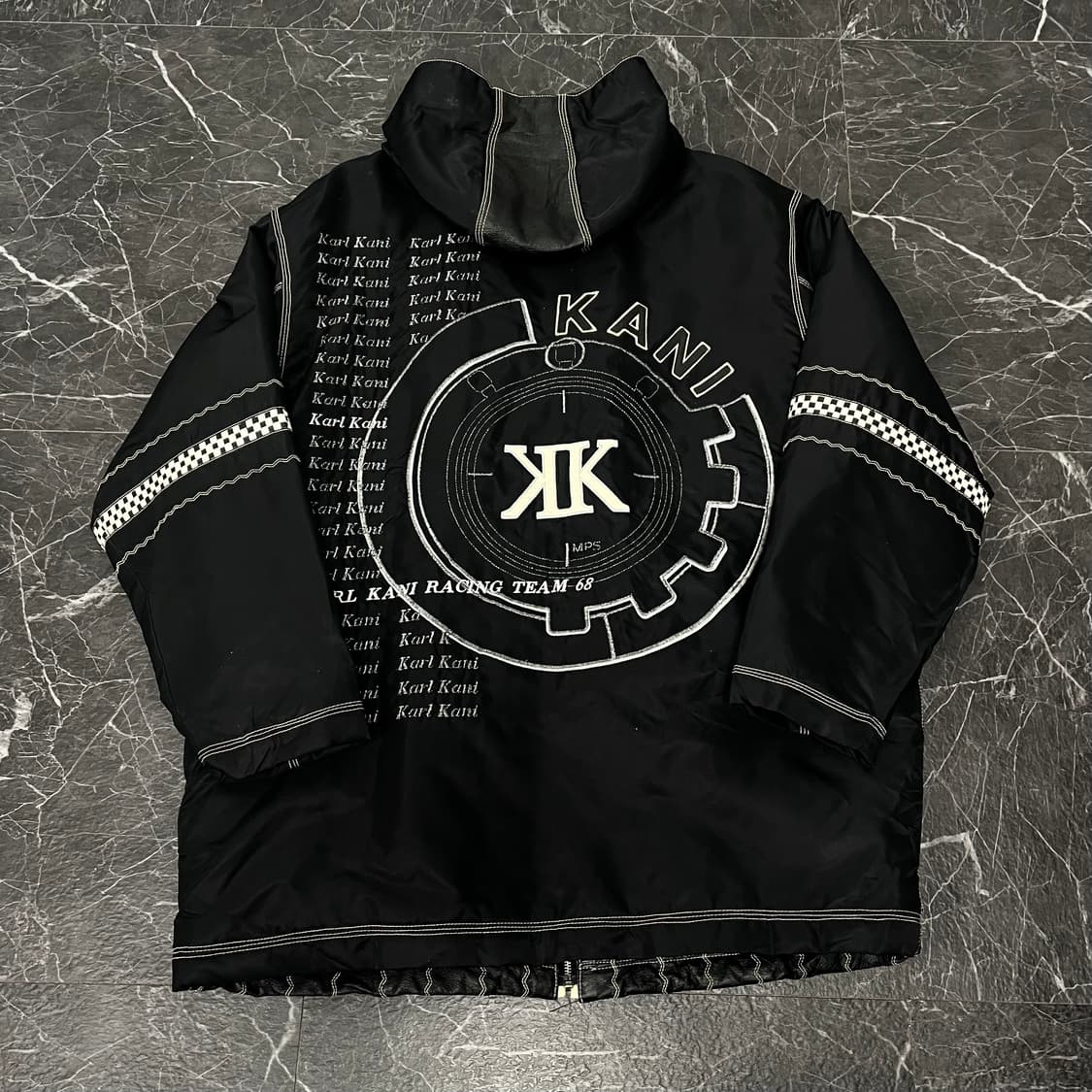 2XL 칼카니 소가죽 레이싱 후드 점퍼 상품이미지5