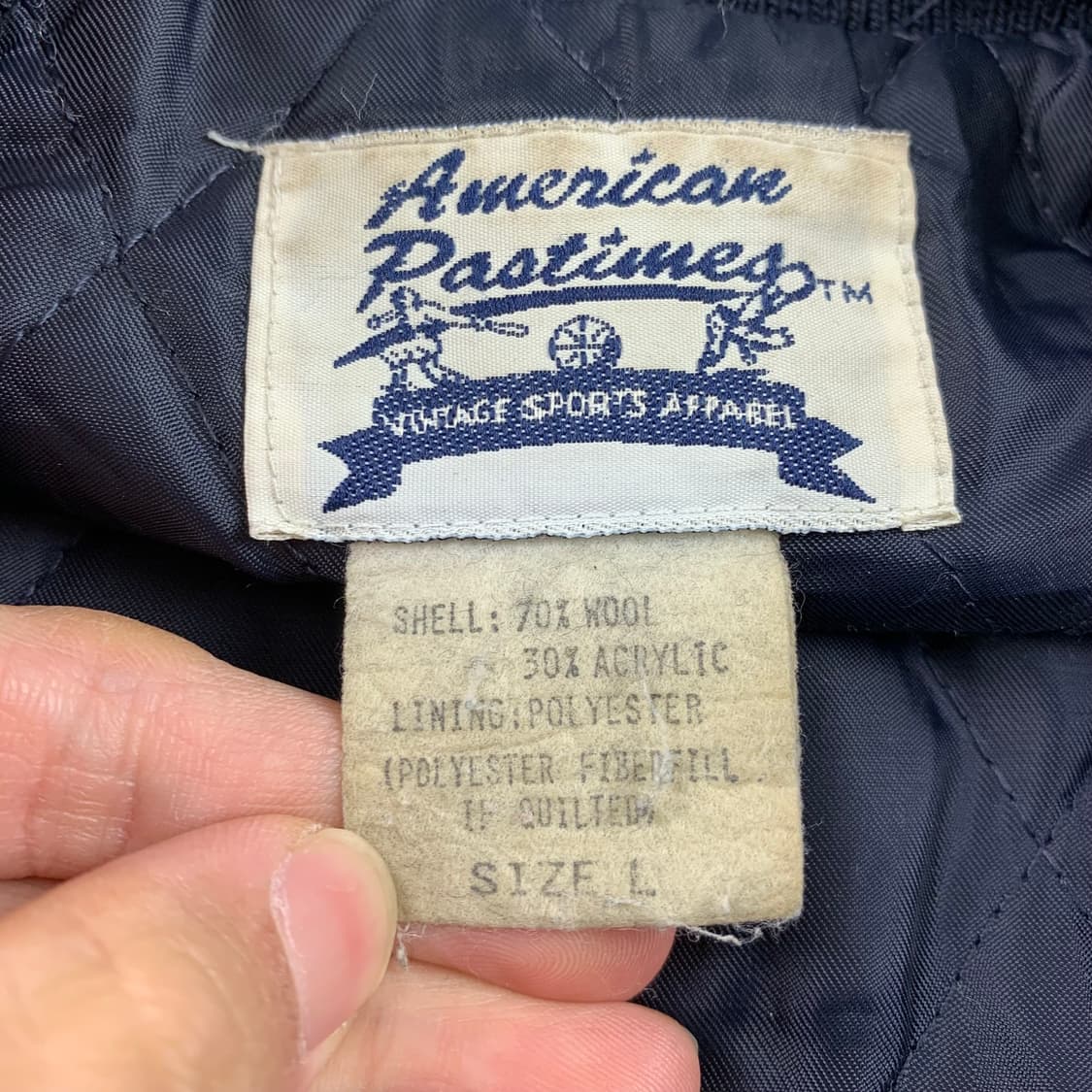 American Pastimes 뉴욕 양키스 레더암 울 바시티 자켓 상품이미지7