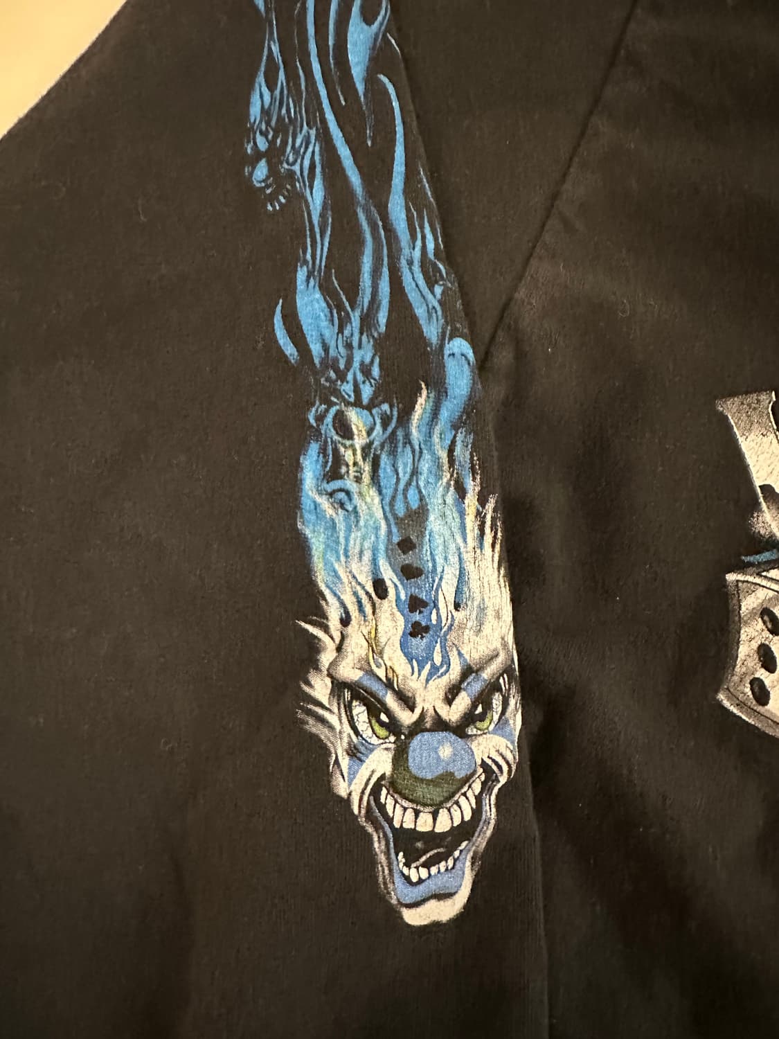 빈티지 할리데이비슨 클라운 블루 플레임 롱슬리브 L 상품이미지2