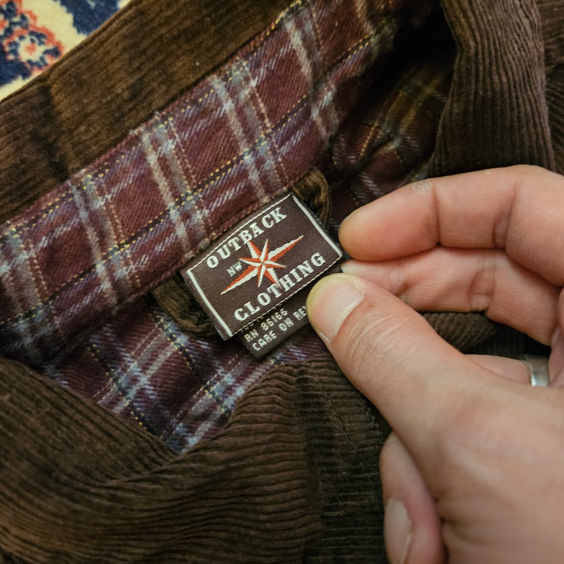 Outback Clothing 코듀로이 버튼 카라넥 자켓 L size 상품이미지5