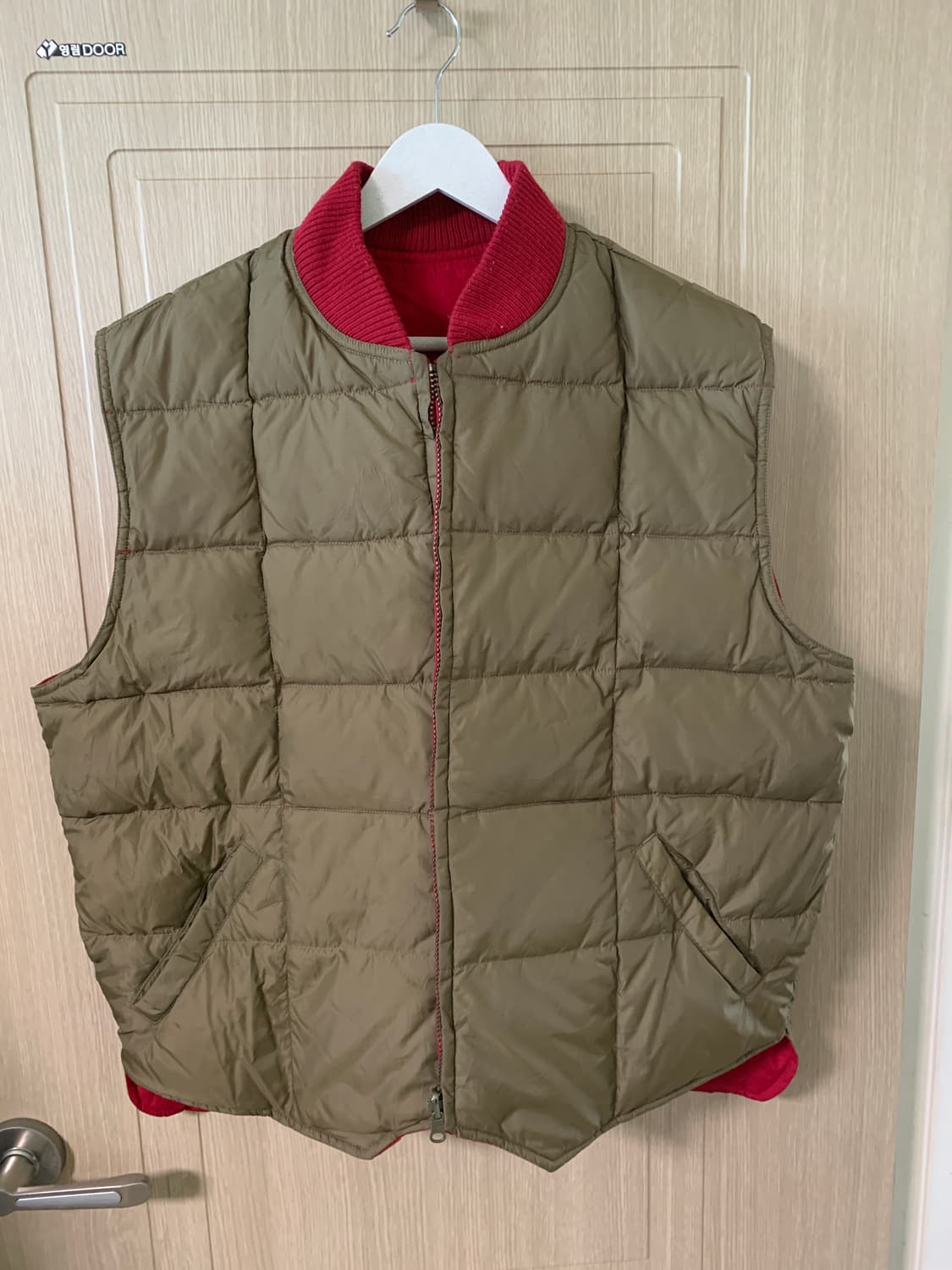 에디바우어 빈티지 리버시블 양면 구스다운 베스트 패딩 조끼 L 상품이미지1