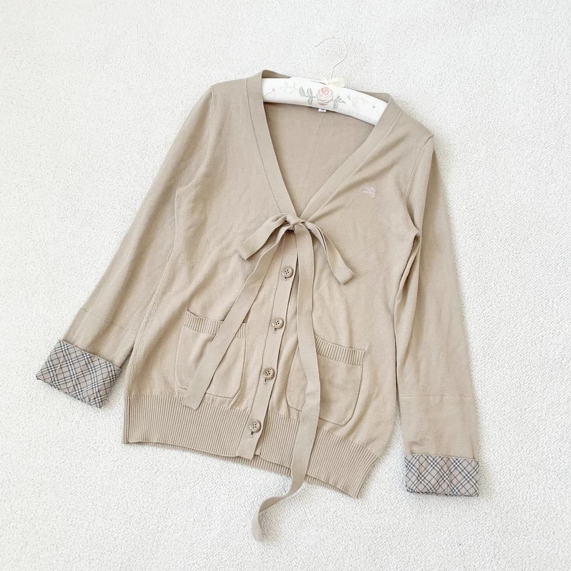 버버리 라떼갸루맛 노바체크 가디건 상품이미지1