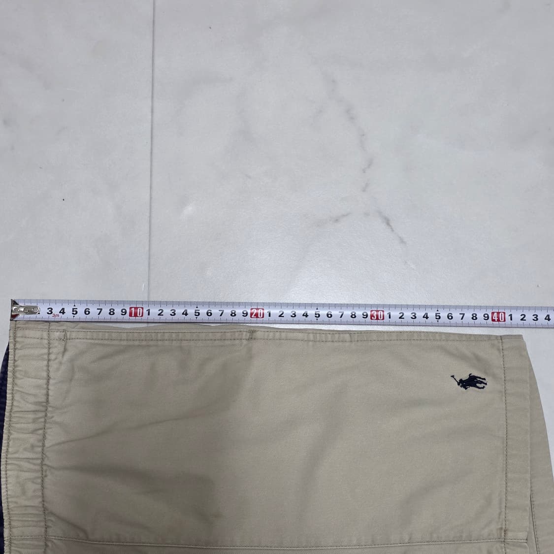 36-38) 00s 폴로 프랩스터 밴딩 쇼츠 반바지 베이지 상품이미지7