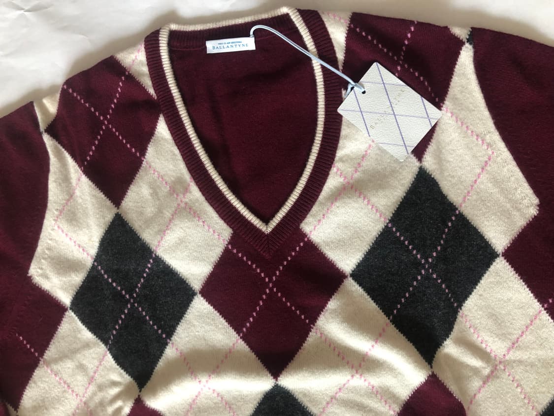 BALLANTYNE(발란타인) 아가일패턴 울 니트 스웨터 상품이미지5