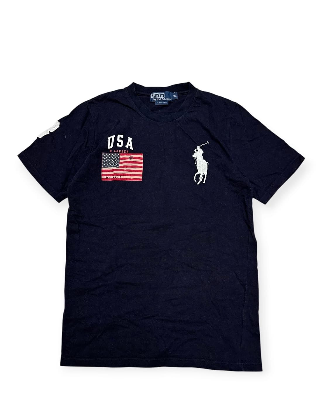 폴로 빅포니 USA 성조기 네이비 반팔티 상품이미지1