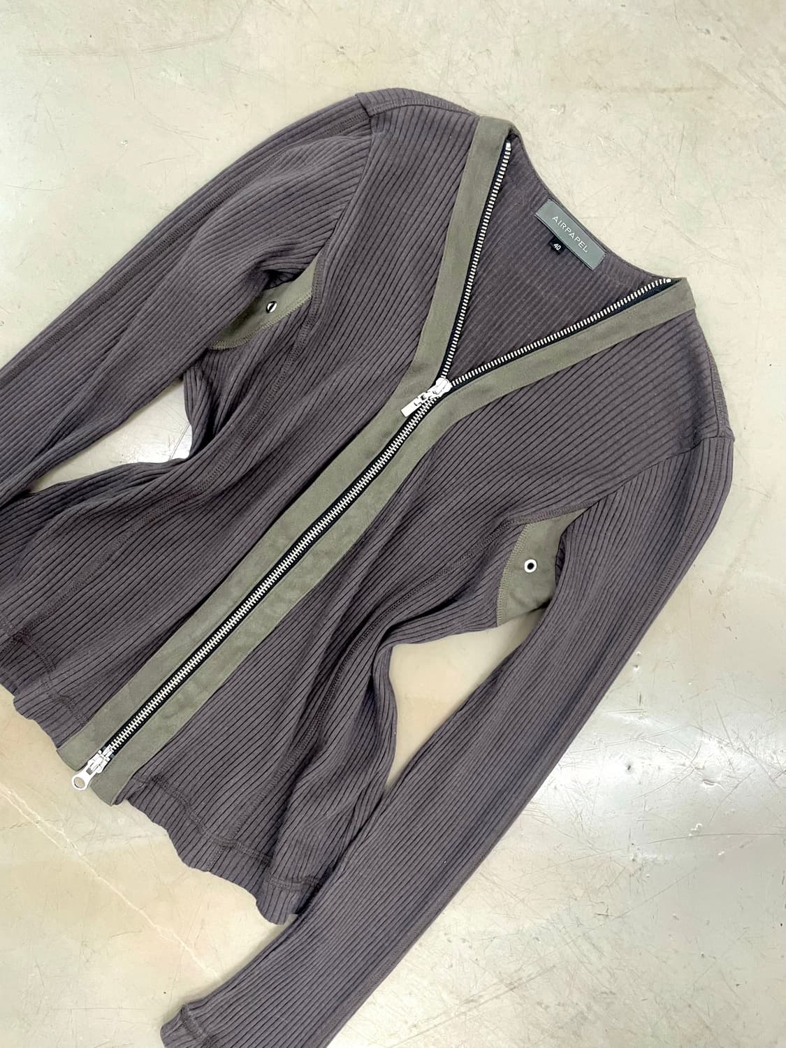 y2k 2way Zipper knit zip-up 상품이미지3