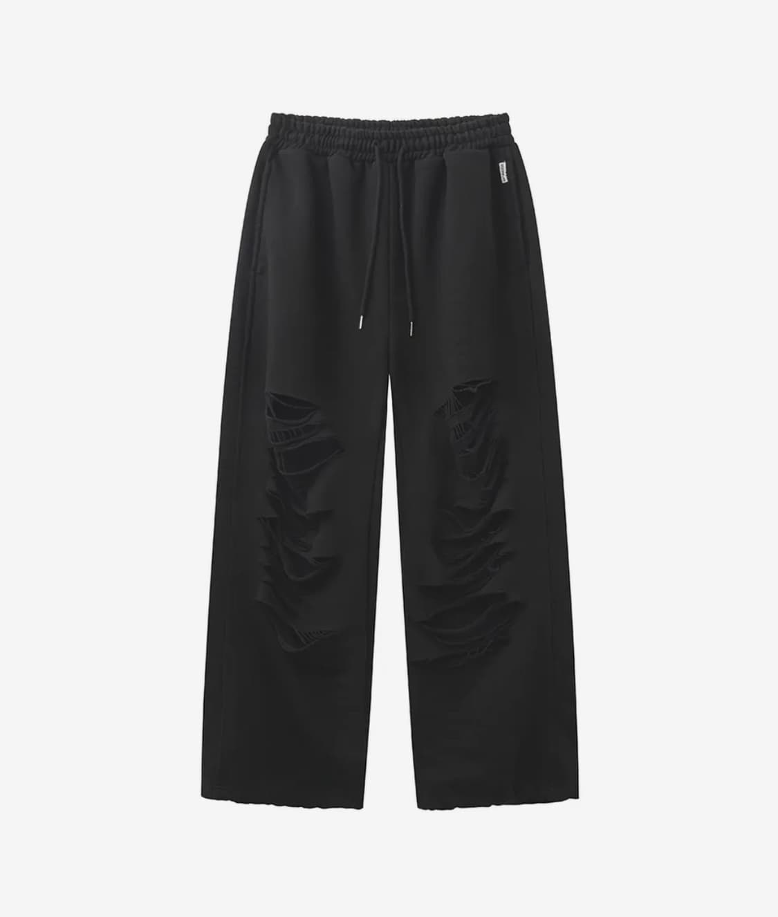 렌세 데미지 스웻 팬츠 damage sweat pants black 상품이미지3