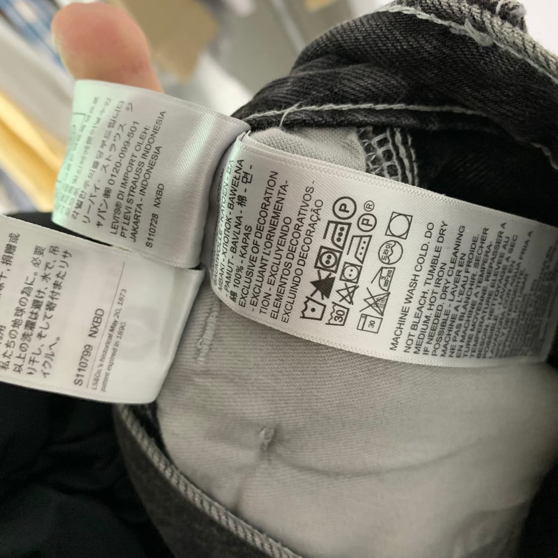 리바이스 실버탭 빈티지 흑청 데님팬츠 카고 바지 y2k 00s 30인치 상품이미지7