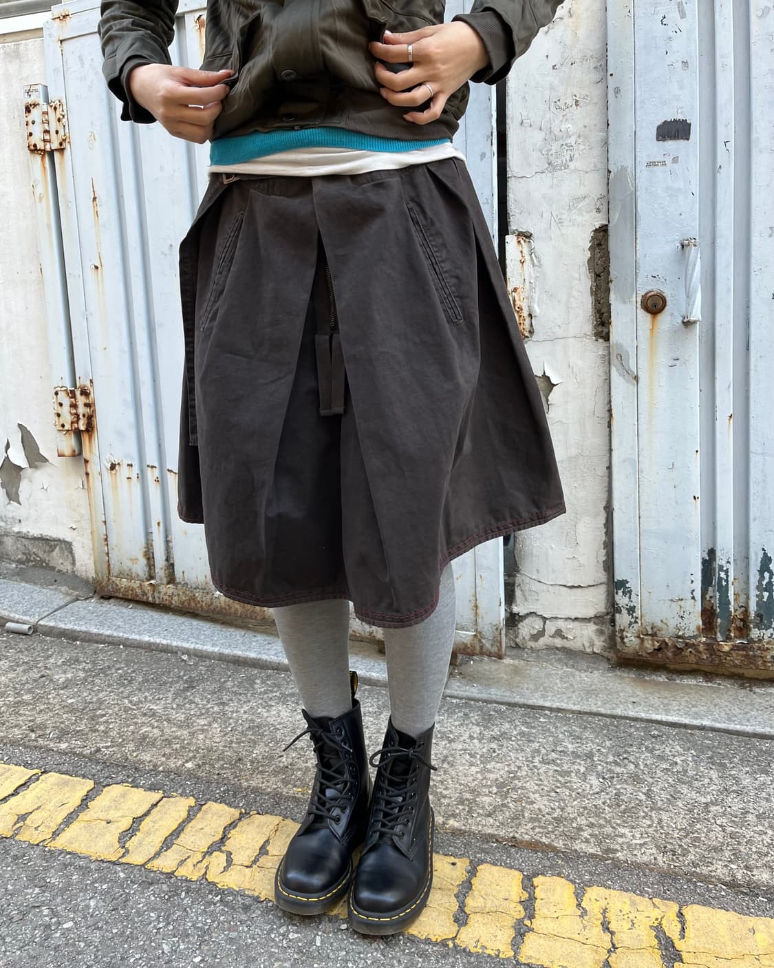 마리떼 하이웨이스트 플레어 스커트 상품이미지8