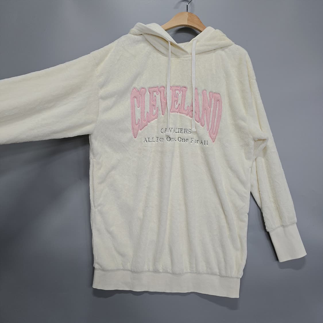 NBA 클리블랜드 캐벌리어스 퍼 후드 화이트 S 상품이미지2