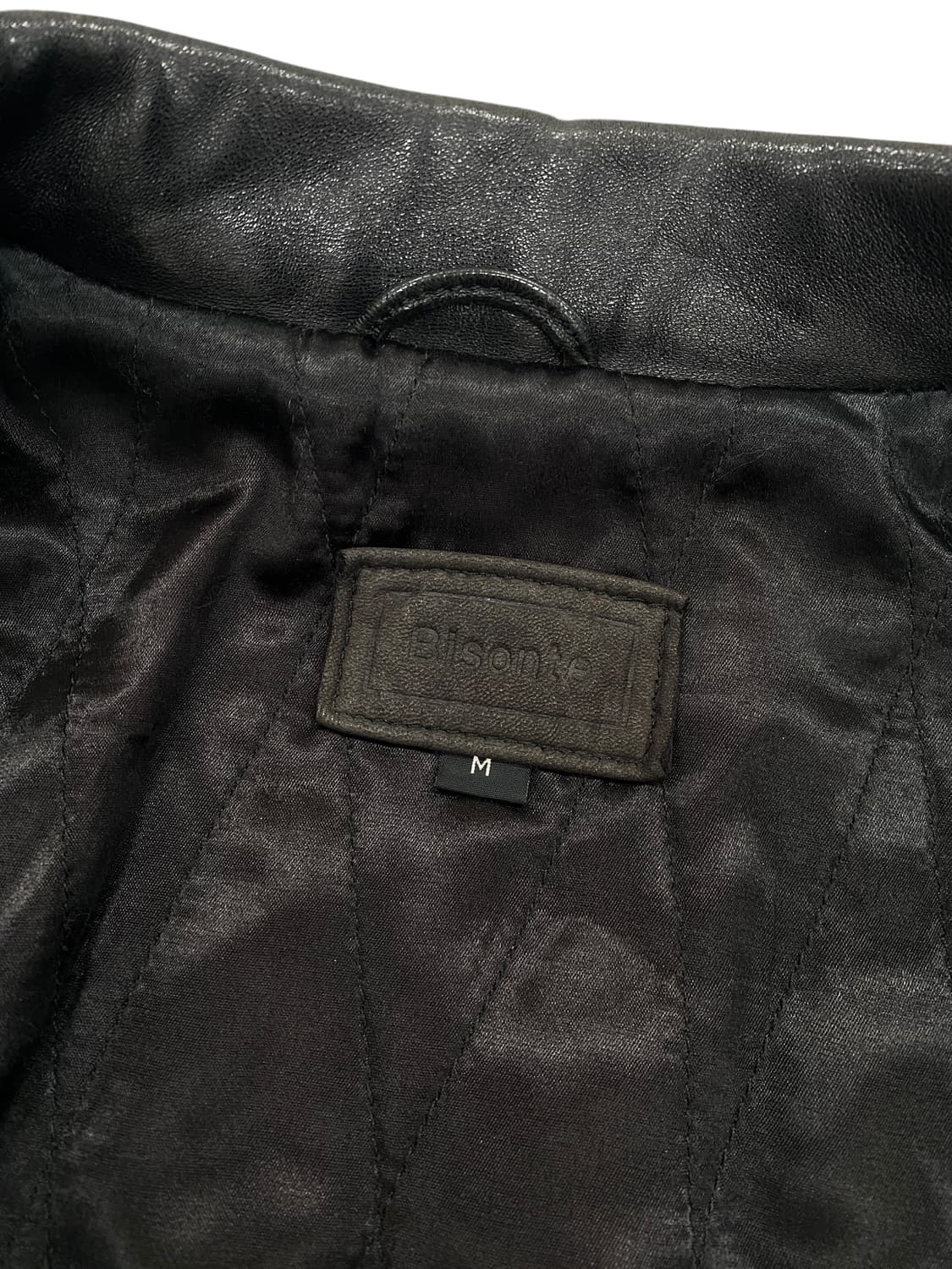 90's Bisonte 레더 헌팅 자켓 상품이미지7