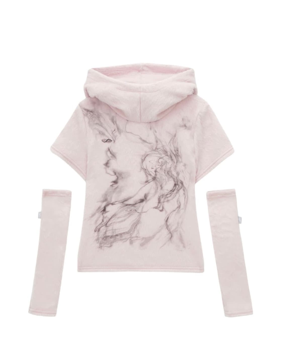 허그유어스킨 퍼리 후드 셋업 핑크 상품이미지1