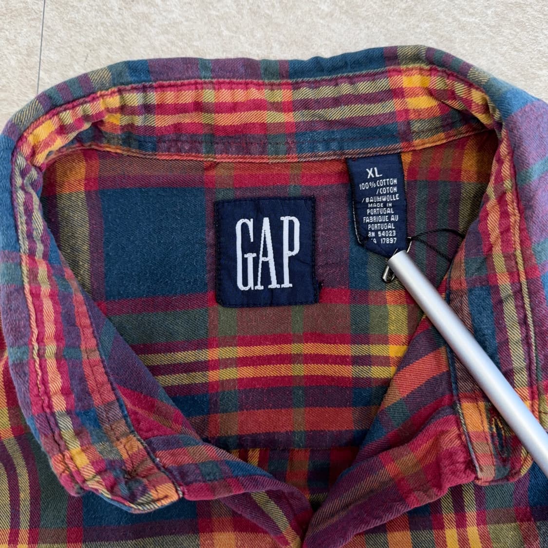 90s 올드 갭 체크 셔츠 상품이미지3