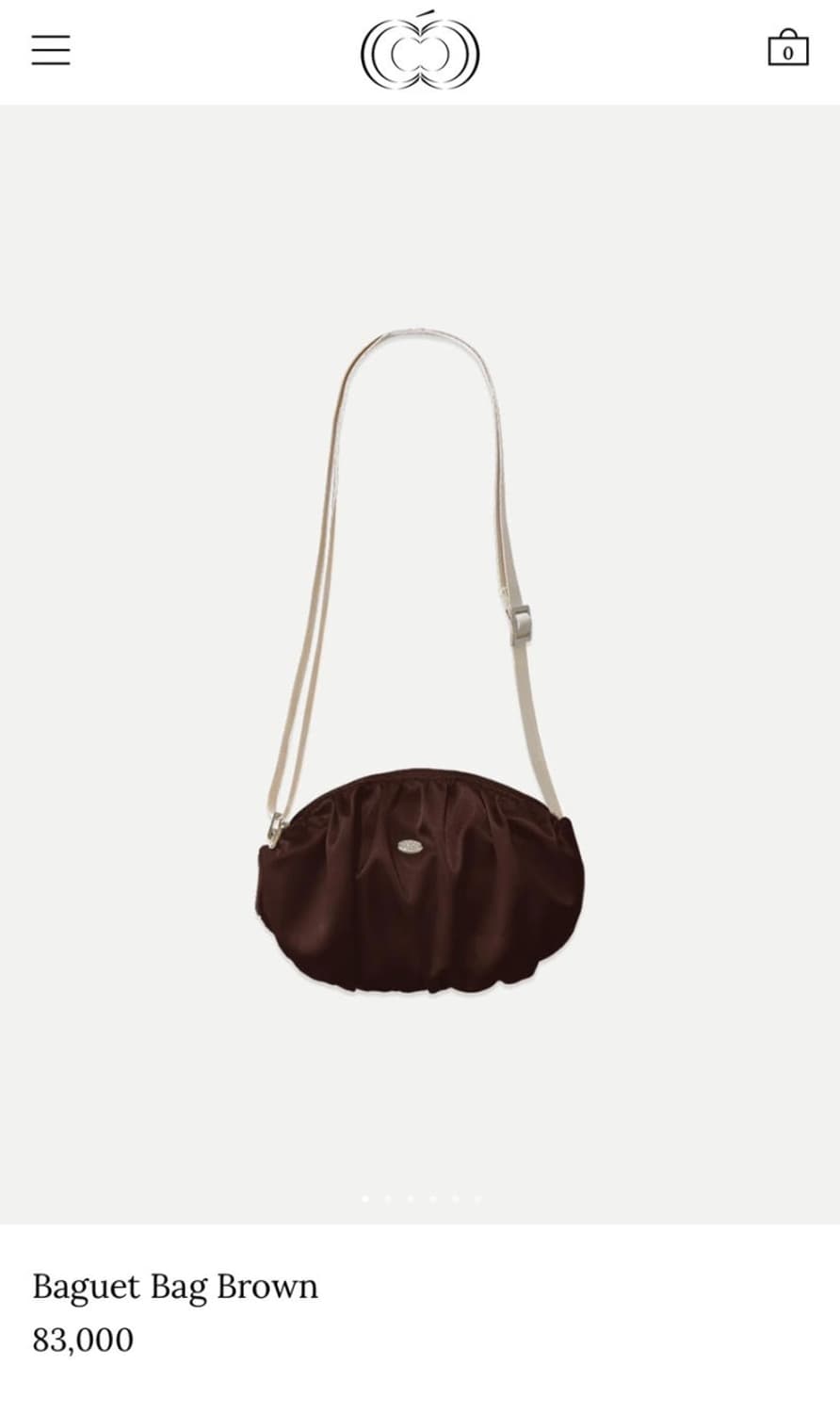 콜로신스 바게트백 브라운 B grade 상품이미지1