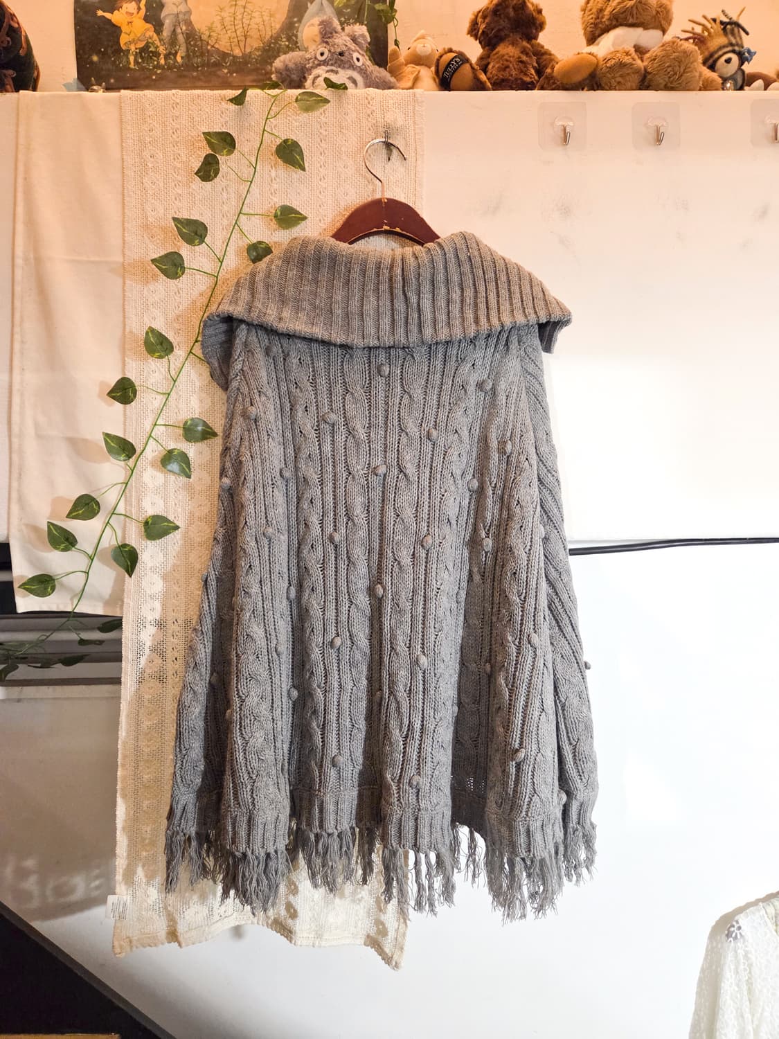 그레이 케이프 가디건 상품이미지4