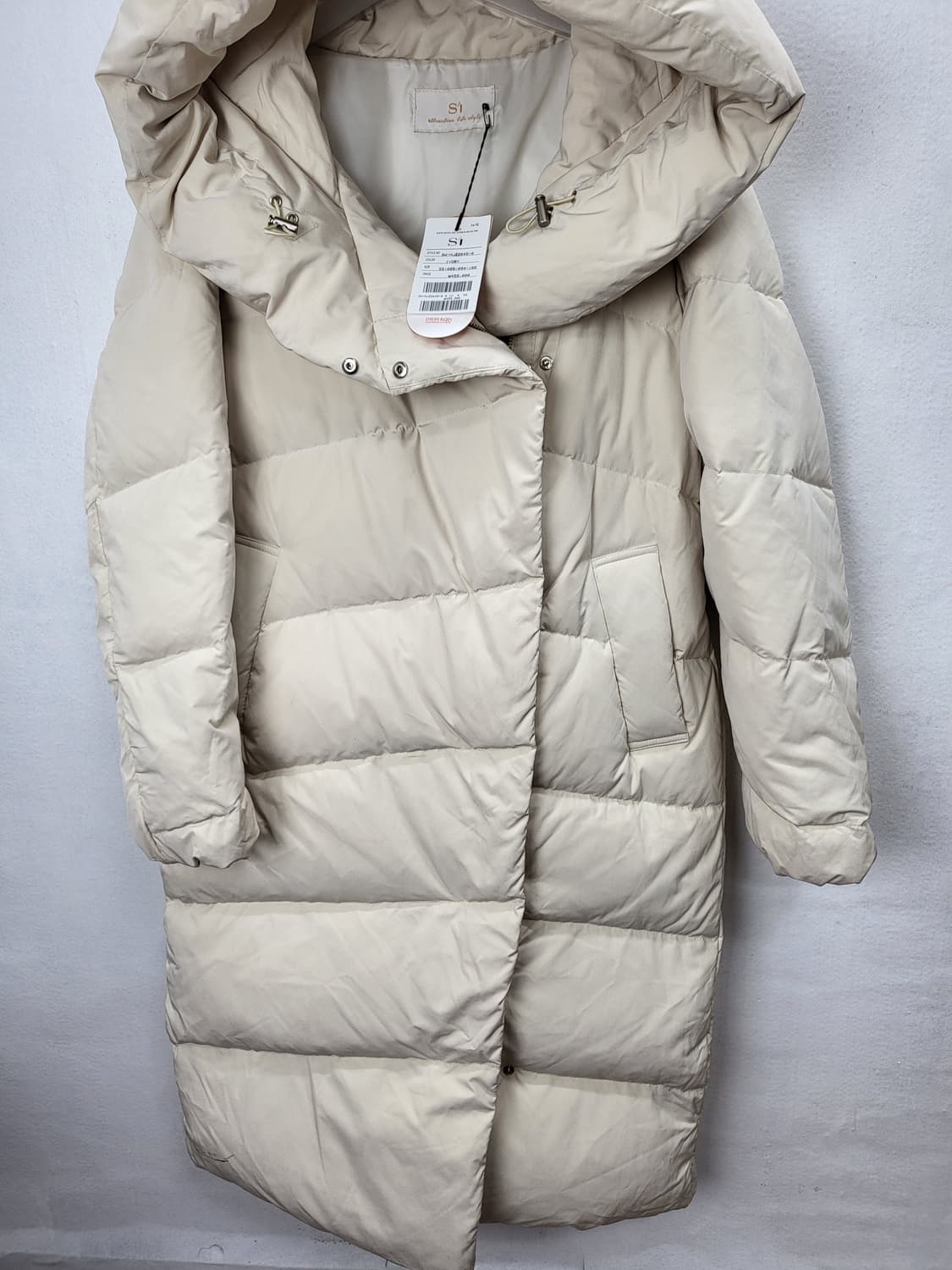 SI 롱다운패딩 크림아이보리 95 M 새제품 상품이미지3