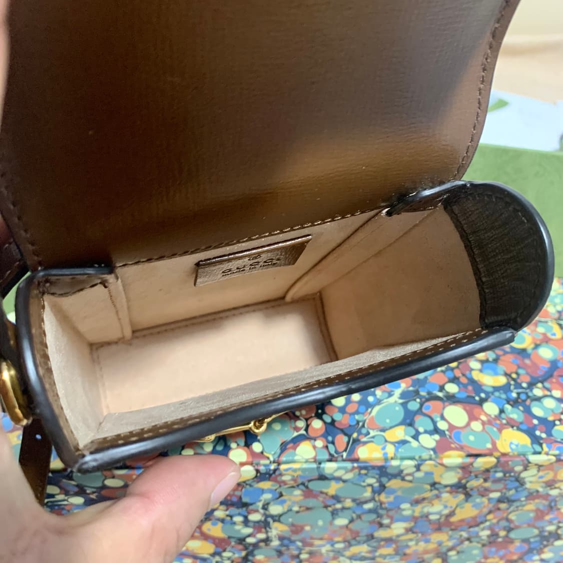 정품/새상품급 풀구성/구찌 홀스빗 1955 미니 크로스 상품이미지8