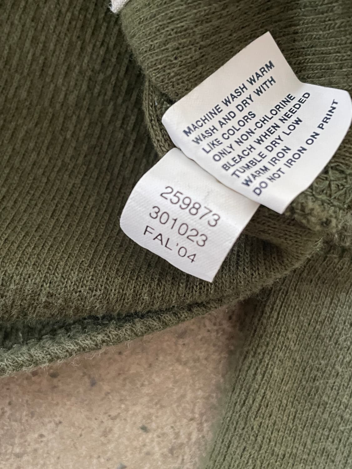 00s Old Gap Thermal Olive Long Sleeve 상품이미지7