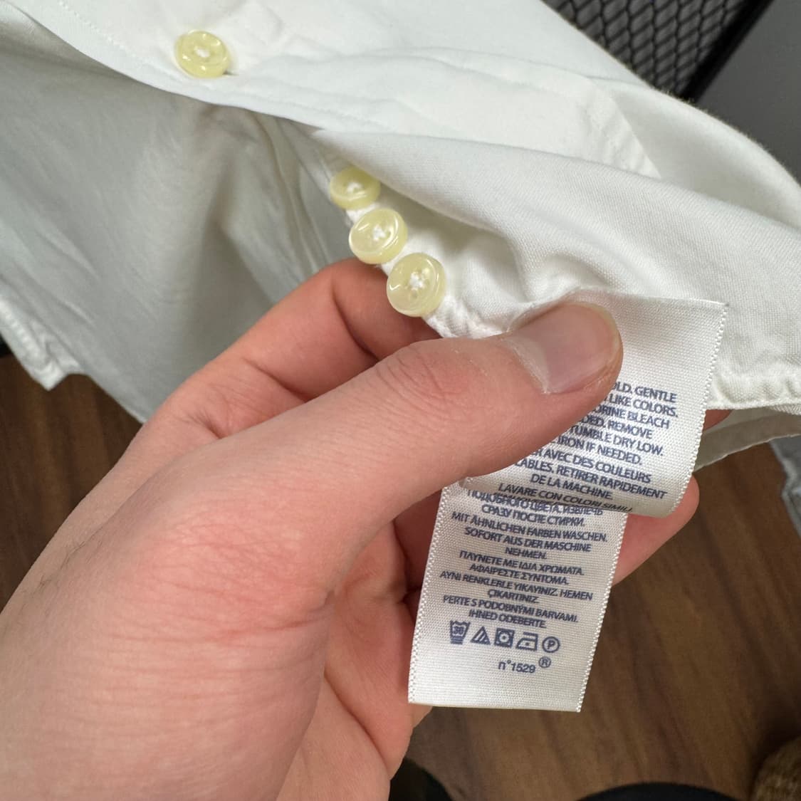 폴로 랄프로렌 솔리드 긴팔 셔츠 멀티포니 포인트 화이트 상품이미지7