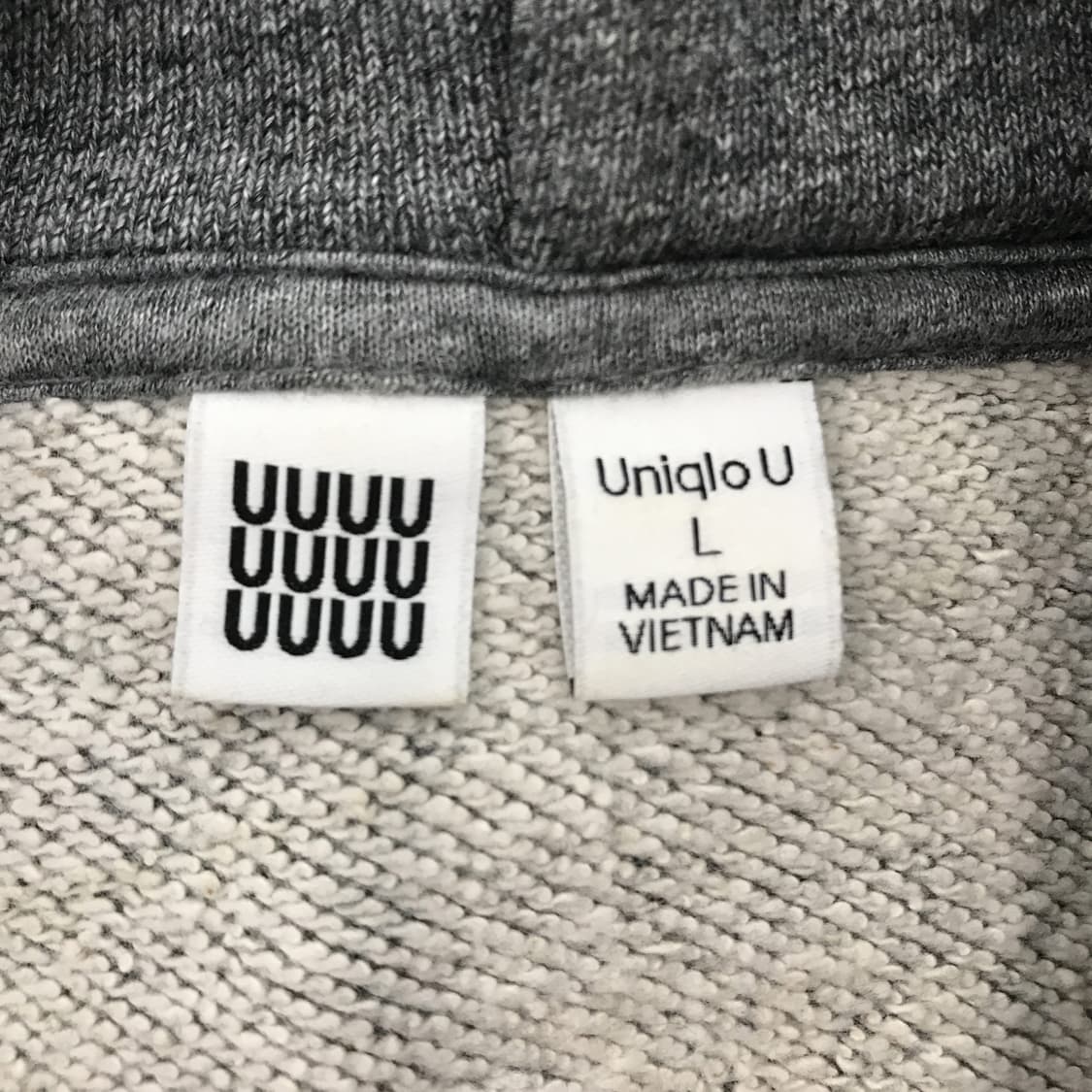 유니클로U 스웨트 풀파카 후드 [L] 상품이미지5