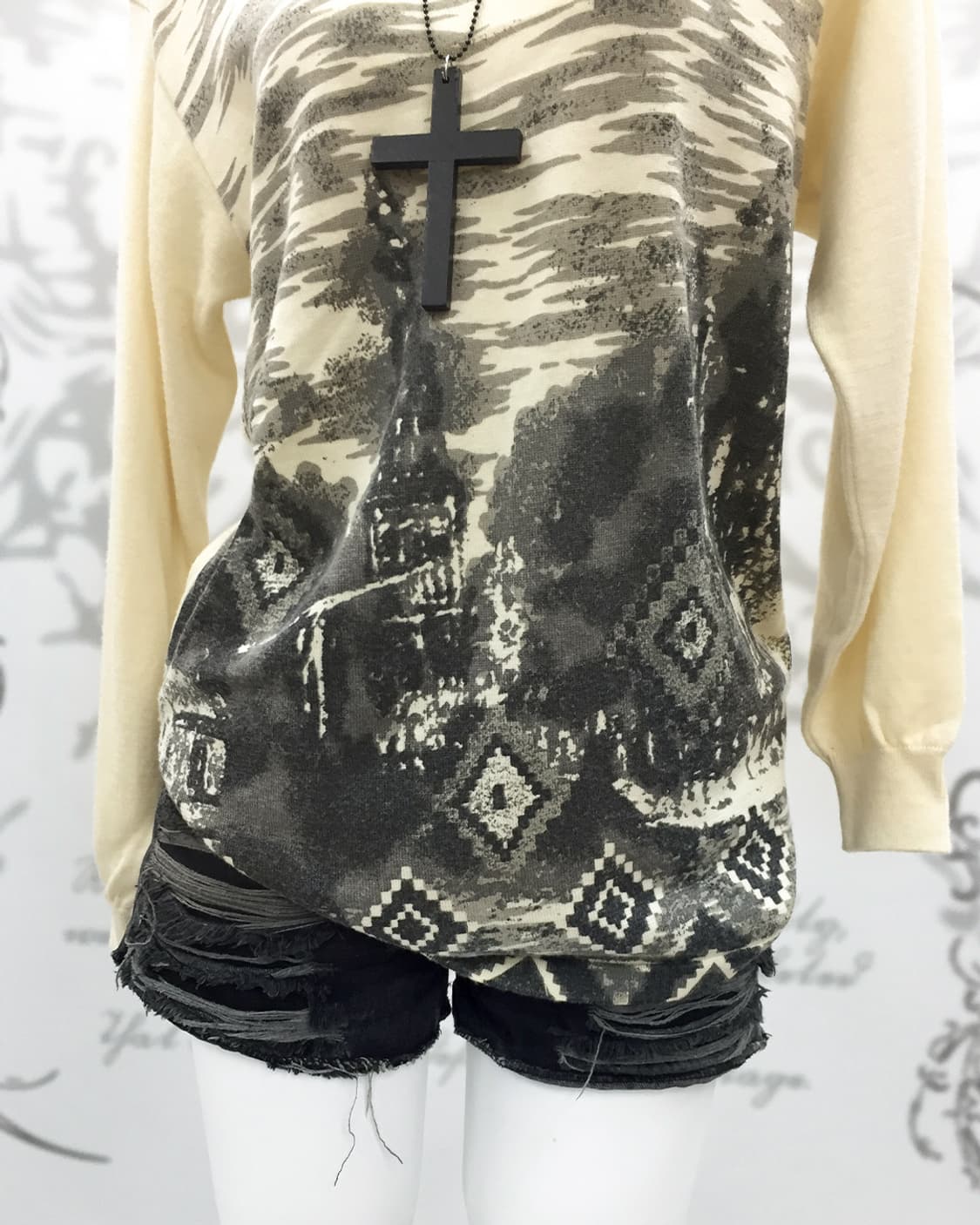 Ethnic pattern knit 상품이미지4