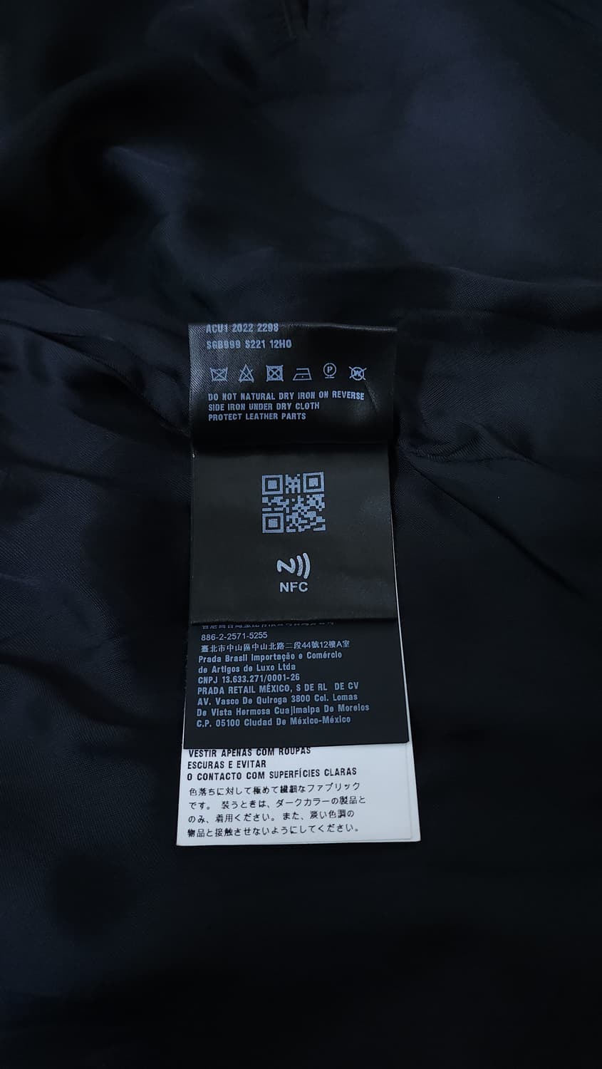 [XXL] 프라다 벨벳 블루종 자켓 블랙(SGB999) 상품이미지7