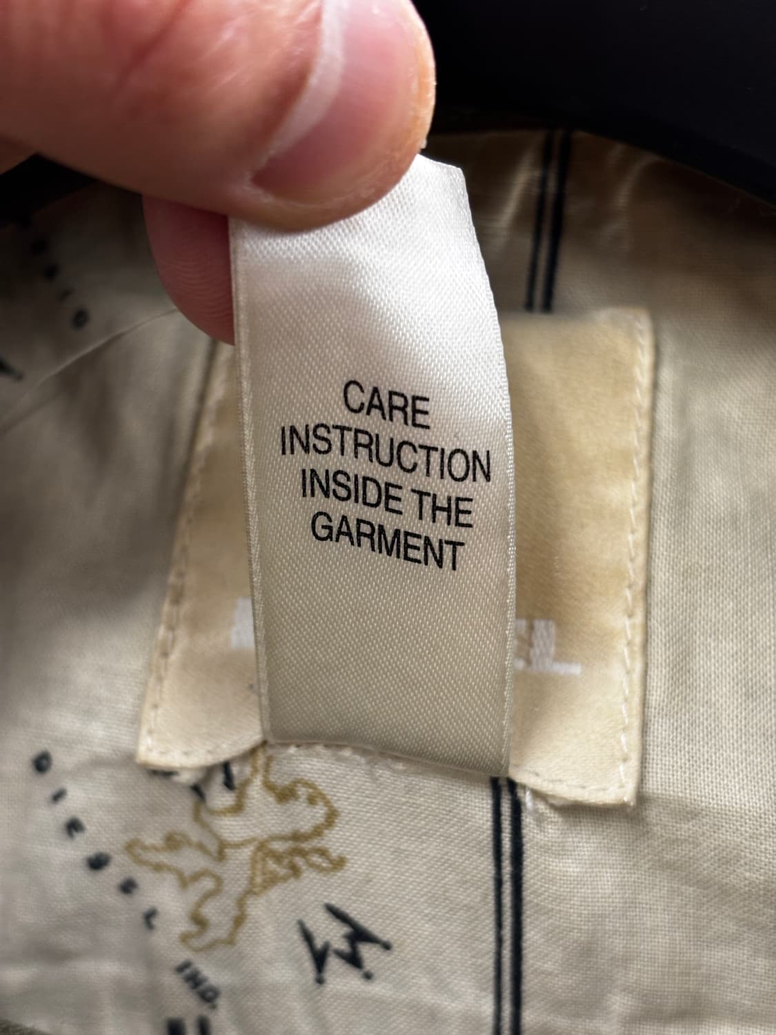 DIESEL 디젤 올리브 그린 코튼 재킷 XS 상품이미지5