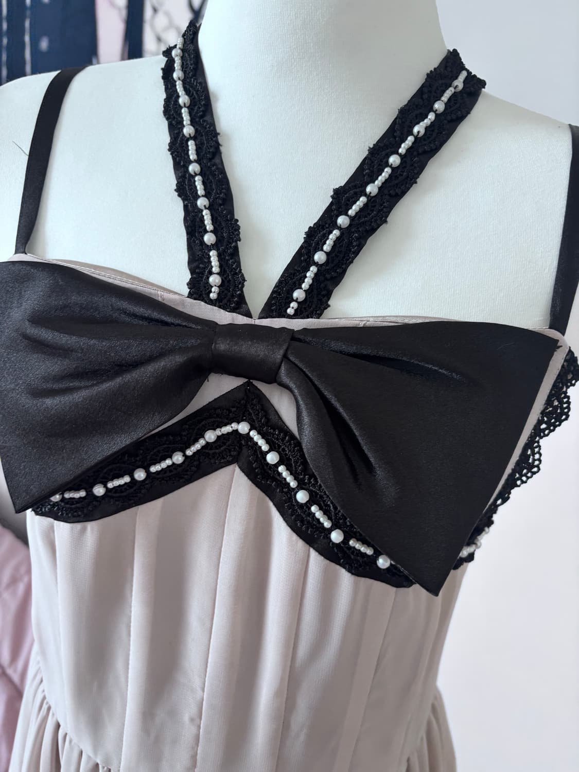 엑시즈팜 빈티지 리본 쉬폰 원피스 드레스 히메갸루 상품이미지4