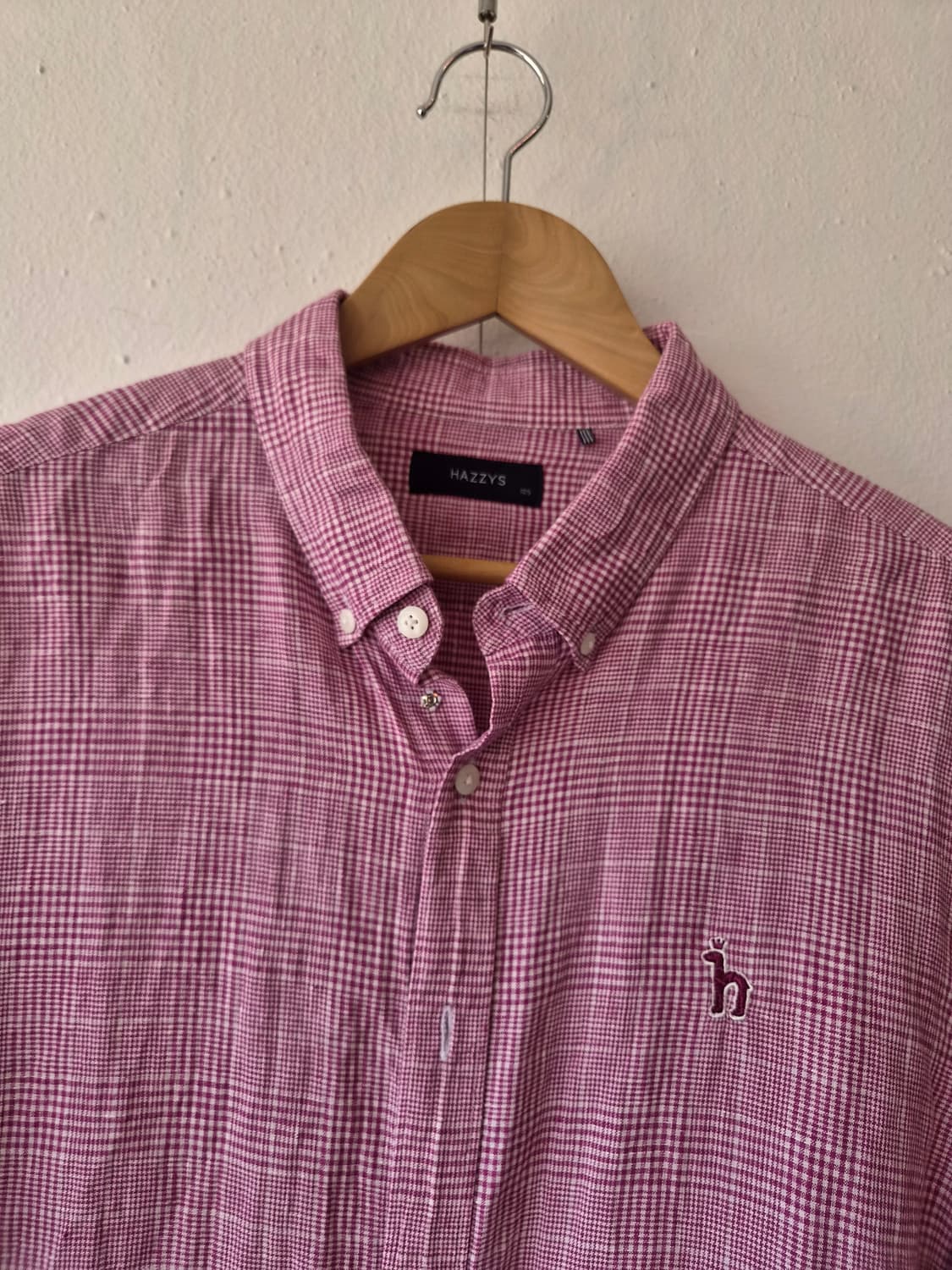 헤지스 남성 린넨체크긴팔셔츠 105사이즈 상품이미지1