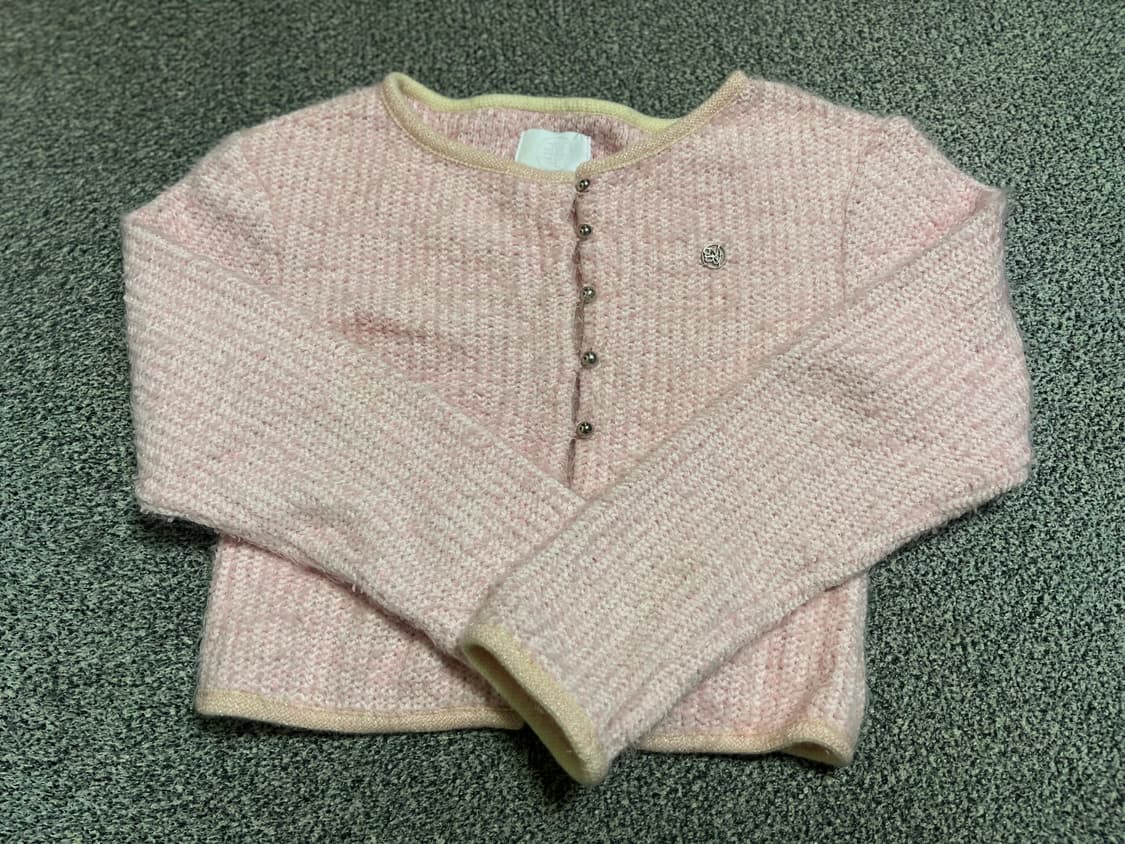 김미더영 트위드 가디건 핑크 상품이미지2