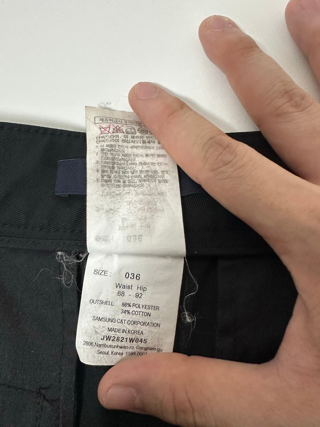 준지 포켓 와이드 팬츠 블랙 (36/28) 상품이미지5