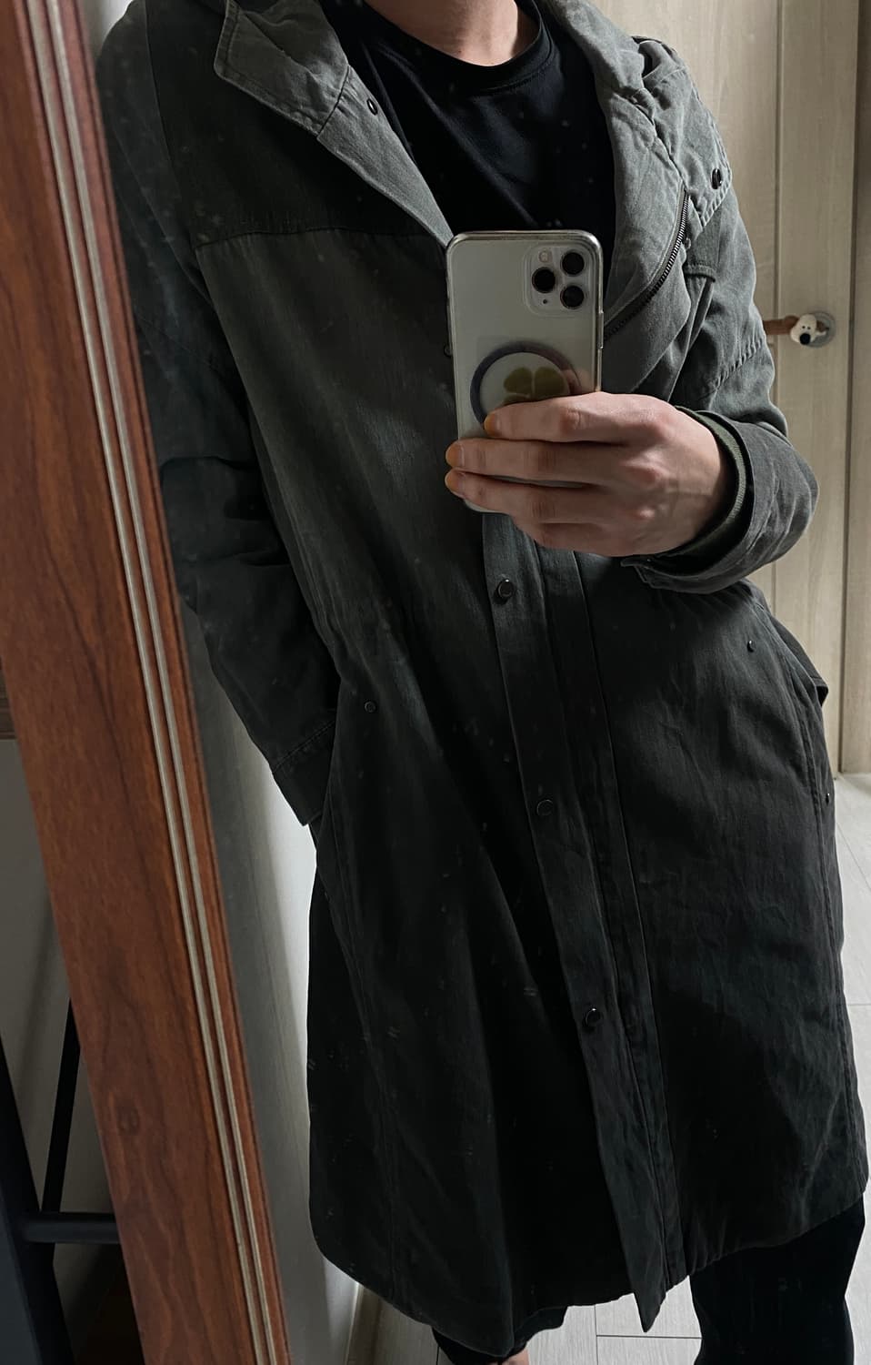 D’deMoo 롱 후드 코트 상품이미지5