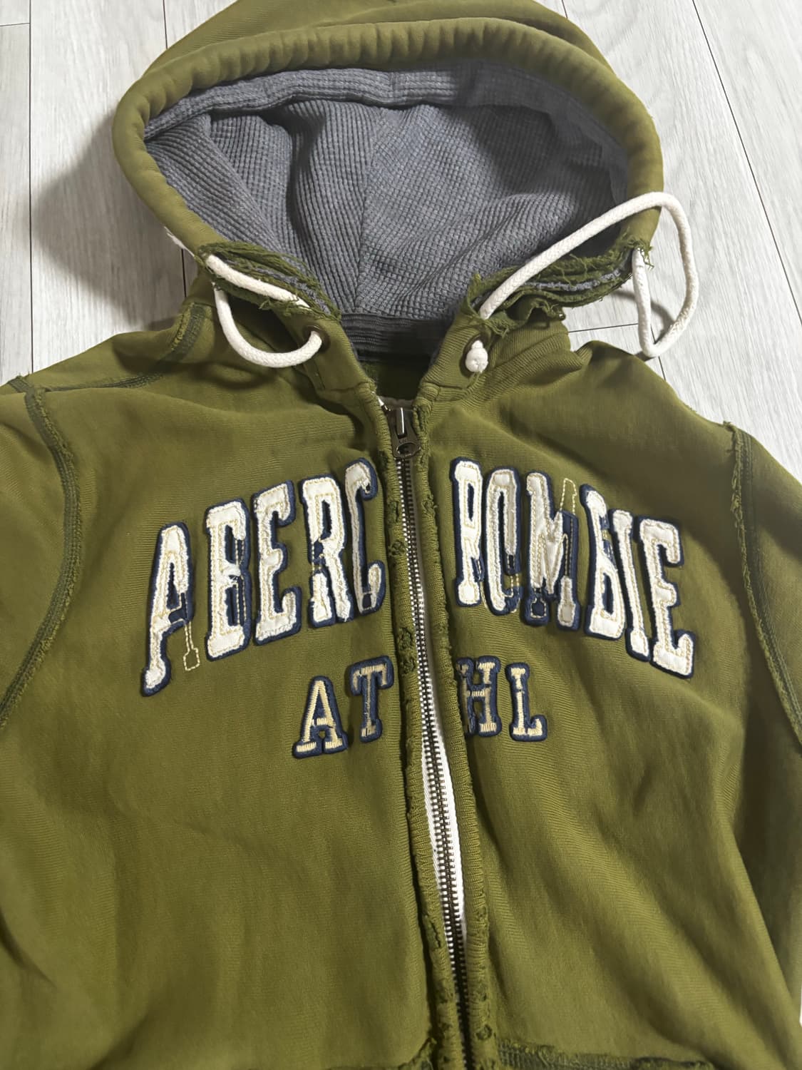 빈티지 카키 아베크롬비 후드집업 상품이미지2