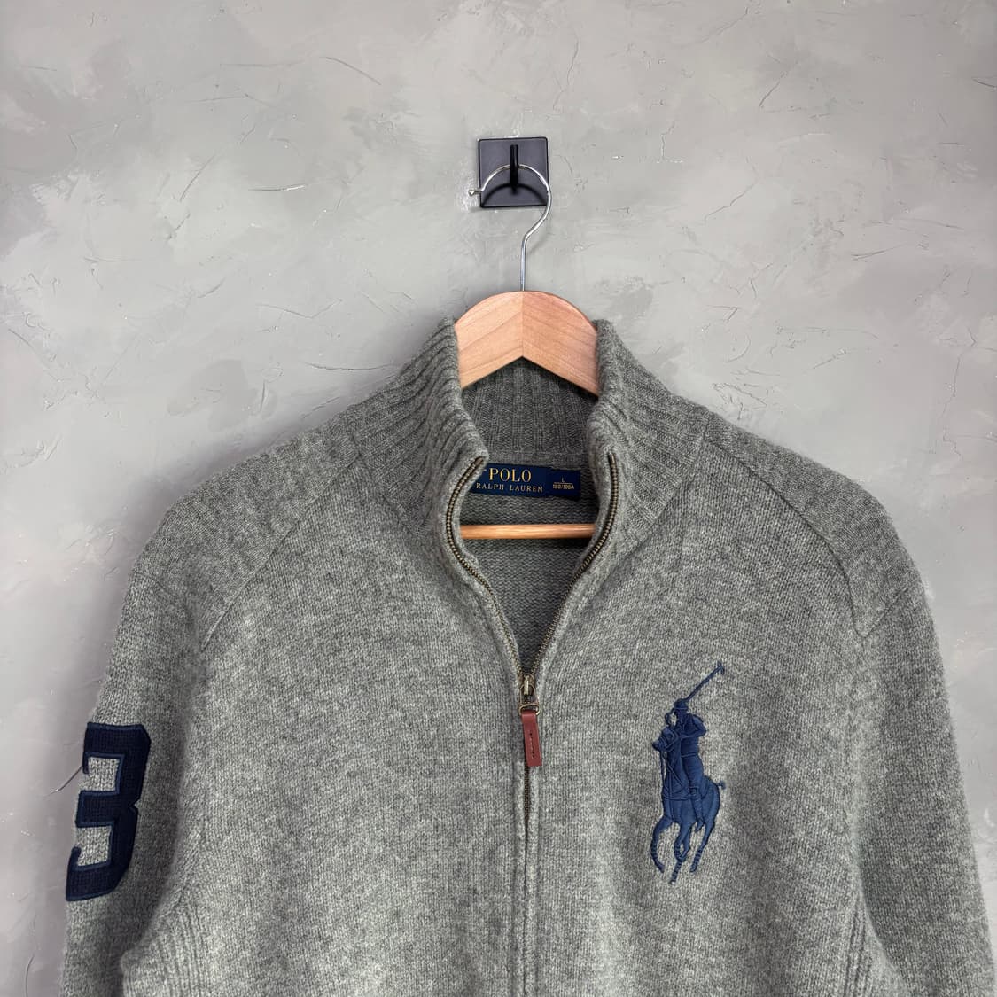 폴로 랄프로렌 램스울 니트 집업 그레이 상품이미지2