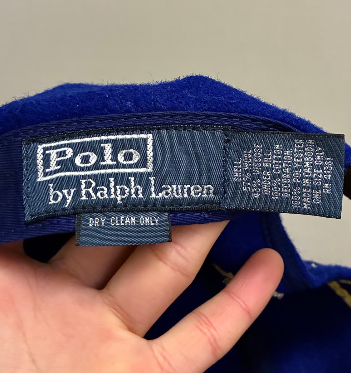 (F)POLO 폴로랄프로렌 울 빅포니 베이스볼 볼캡 모자 블루 상품이미지8