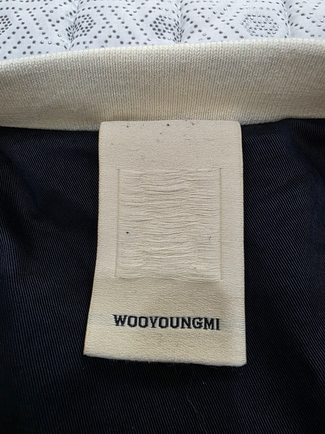 우영미 네이비/그린 배색 블루종 자켓 100 상품이미지8