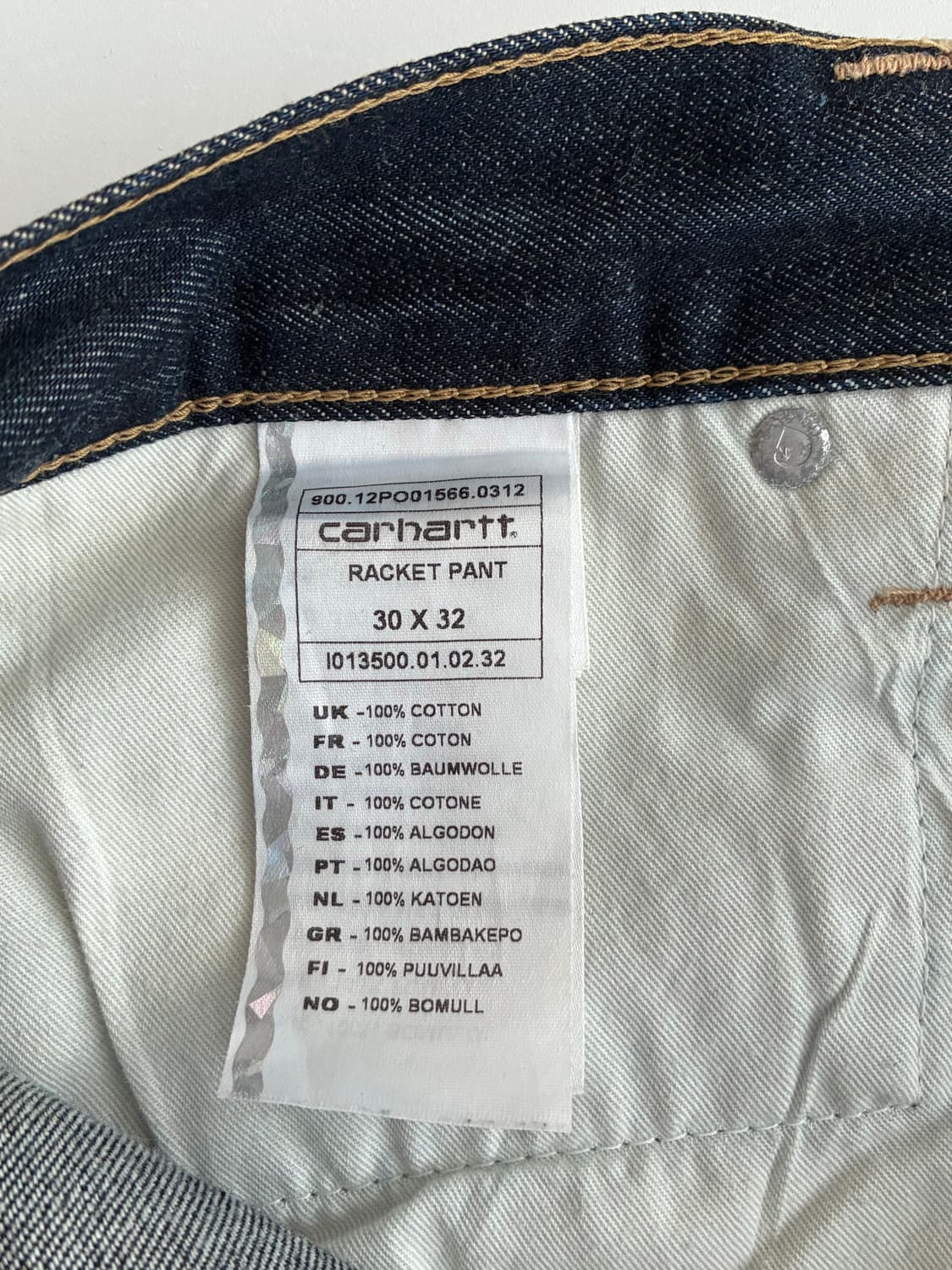 30) 칼하트 RACKET PANT 생지 데님 청바지 상품이미지8