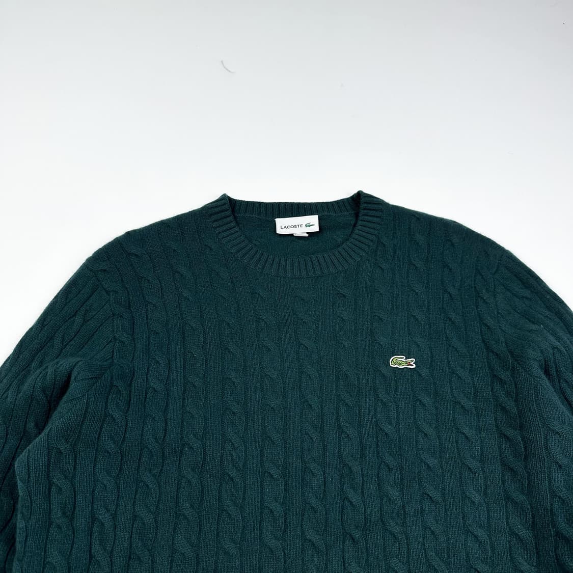 라코스테 클래식 케이블 니트 그린 M 상품이미지2