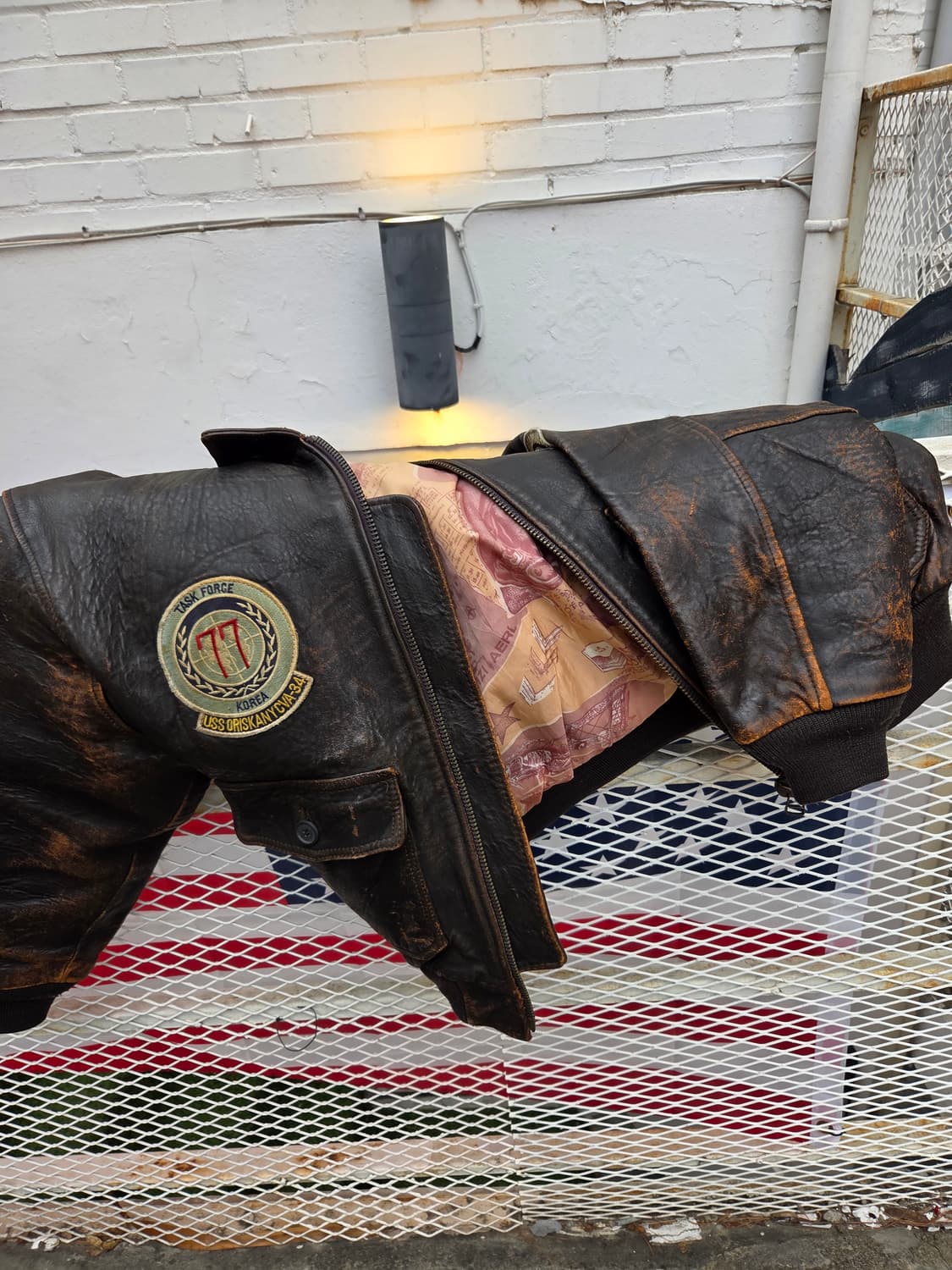 90's 빈티지 G-1 레더 자켓 상품이미지8