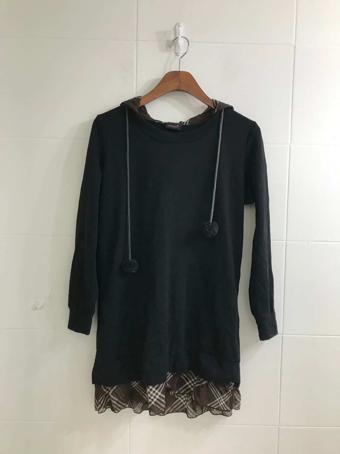 브라운 도트 체크 너드 러힙 코디세트 상품이미지6