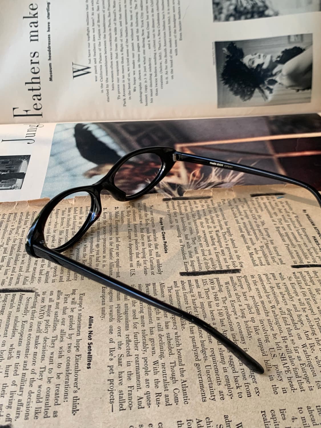 [픽키-624] 블랙 캣아이 뿔테 안경 데드스탁 프레임 빈티지 상품이미지8