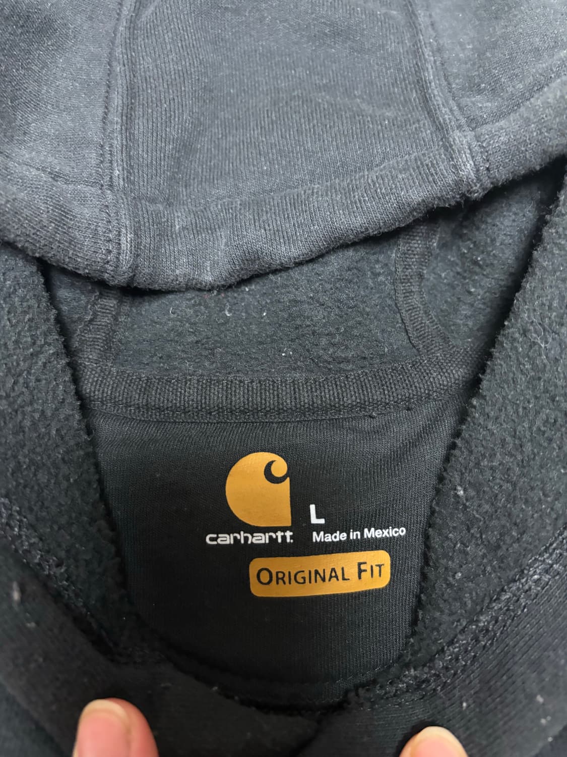 칼하트 블랙 기모 후드티 L 상품이미지4