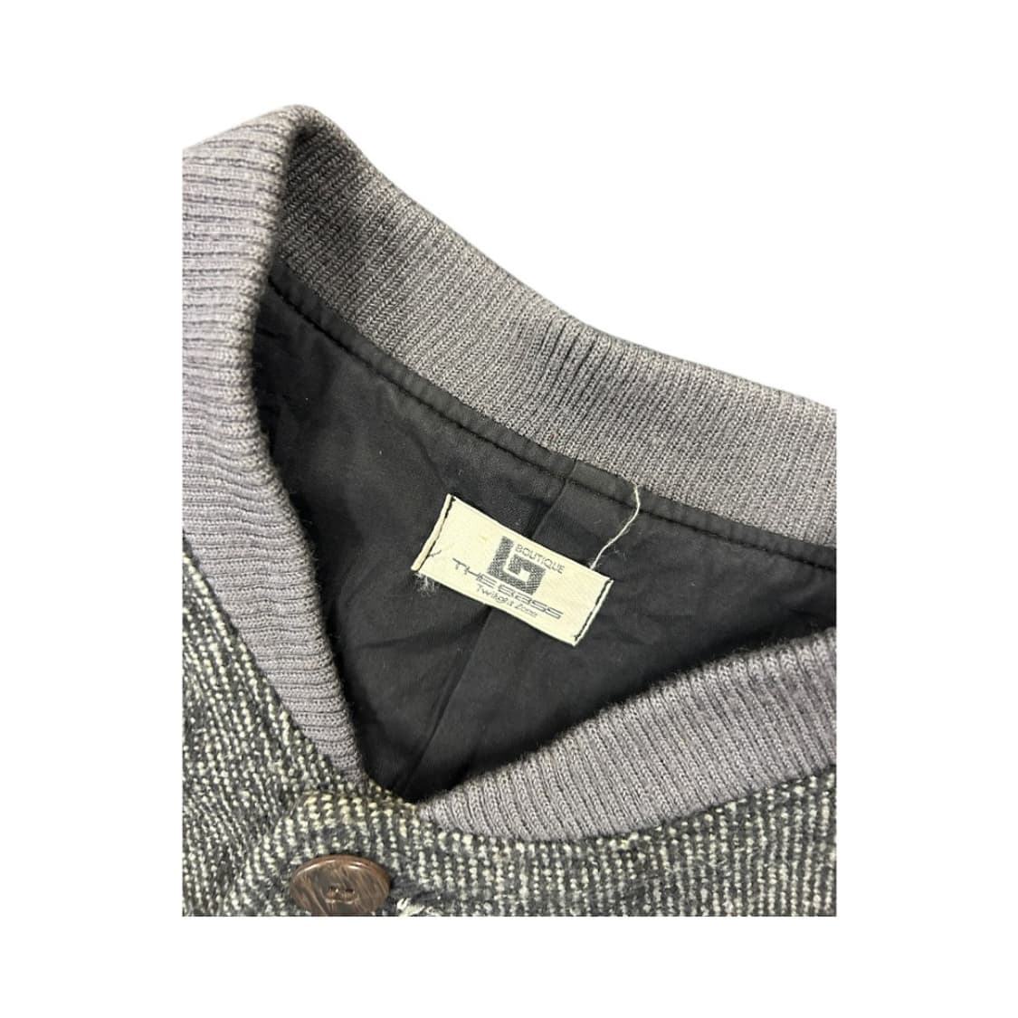 M) 빈티지 JPN 그레이 울 믹스 패치 바시티 자켓 OJ-042 상품이미지2