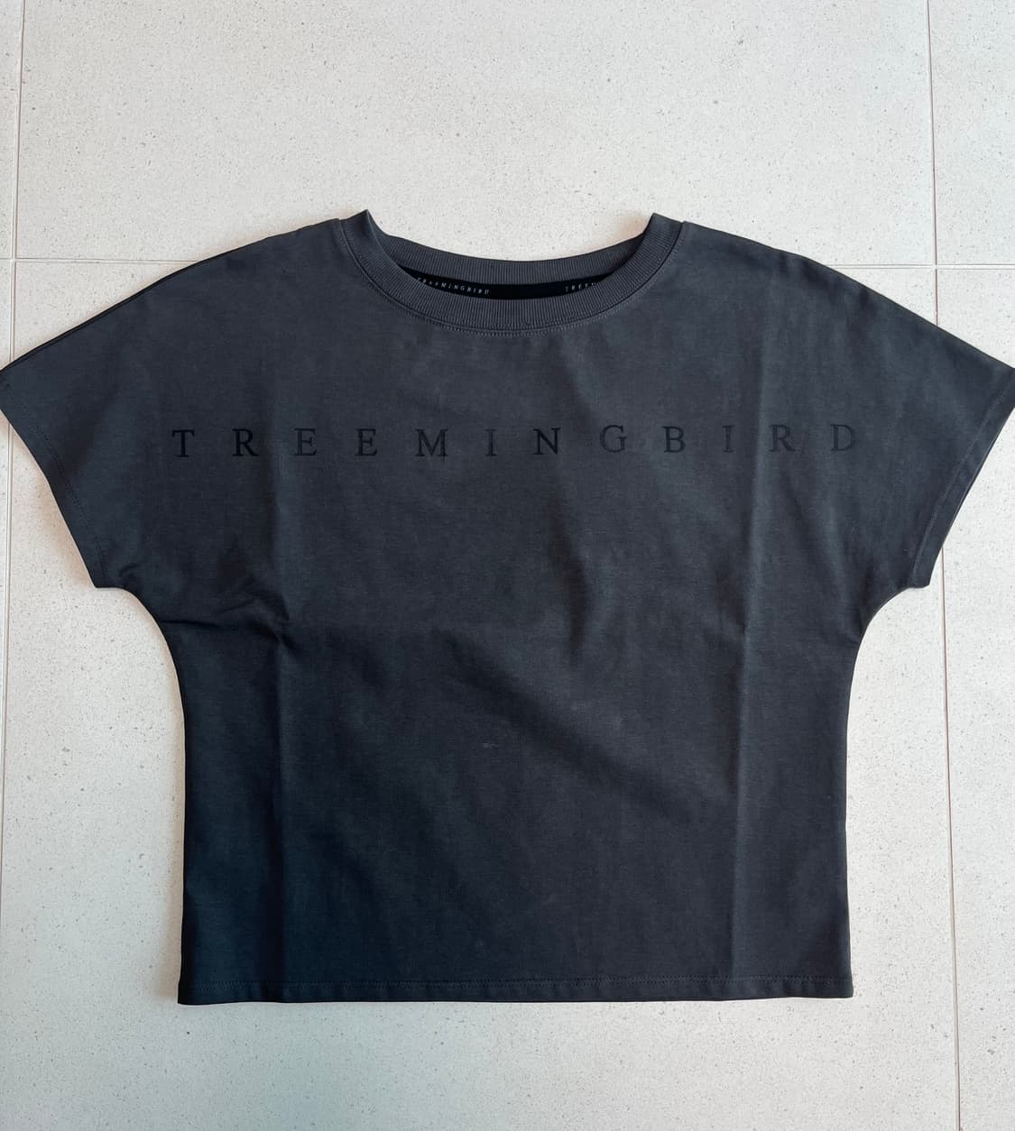 트리밍버드 Horizon Logo Crop T-Shirts 차콜 상품이미지5