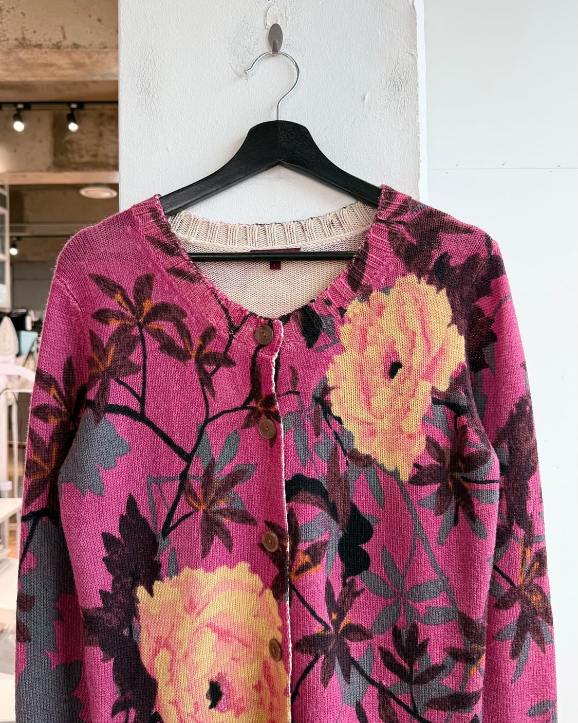 겐조 핑크 플라워 니트 가디건  상품이미지3