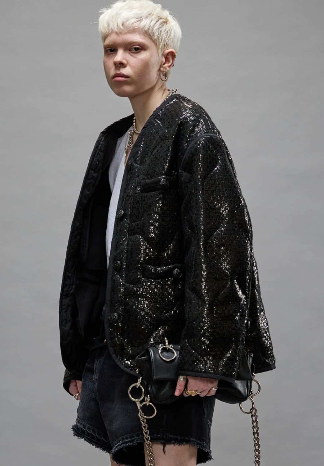 [S]알써틴 R13 GOTHIC LINER 코티드 트위드 자켓 상품이미지2