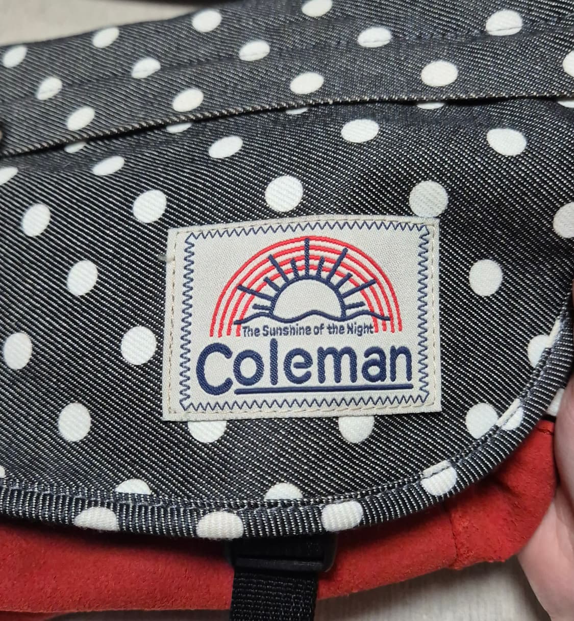 콜맨 땡땡이 도트 데님 크로스백/빈티지 모리걸 00's 상품이미지4